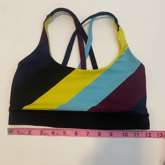 Lululemon Striped Sports Bra - Black, Yellow, Blue, Purple - Picture 7 of 7
